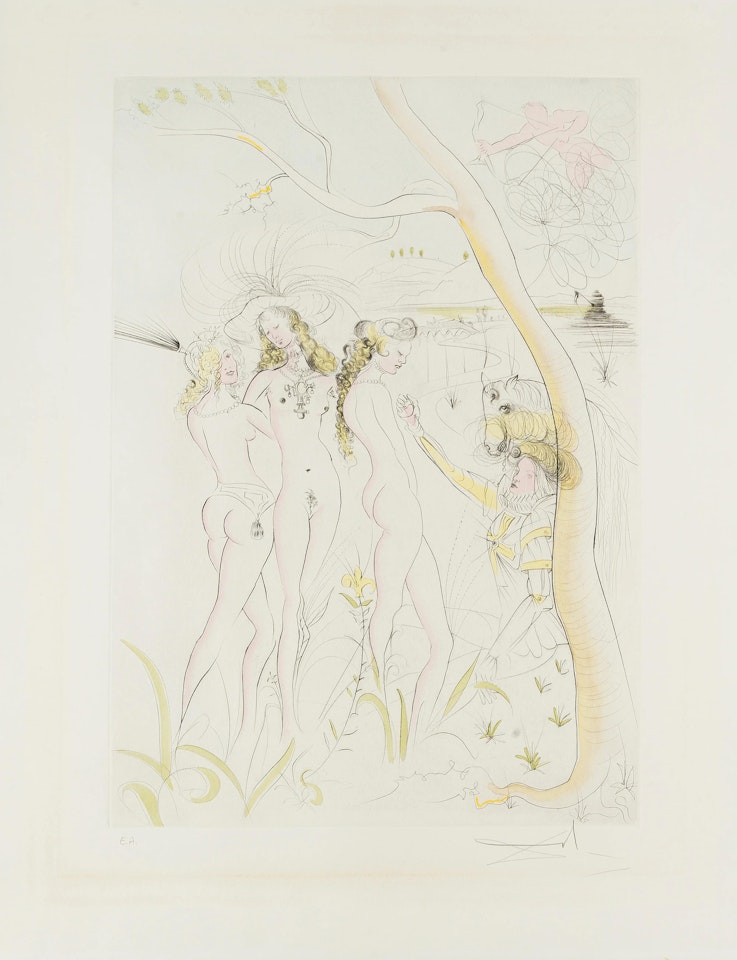Jugement de Pâris, from Hommage à Albrecht Dürer (Field 71-8F; M&L 485) by Salvador Dali