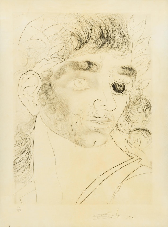 Comment sont ses yeux... (Field 73-8 L; M&L 597) by Salvador Dali