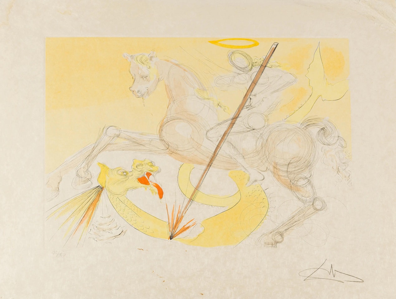 St Georges et le dragon (M&L 733a) by Salvador Dali