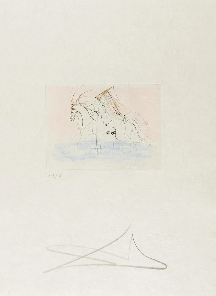 Petits Nus Ronsard, from Actes Nues (M&L 258-265) by Salvador Dali