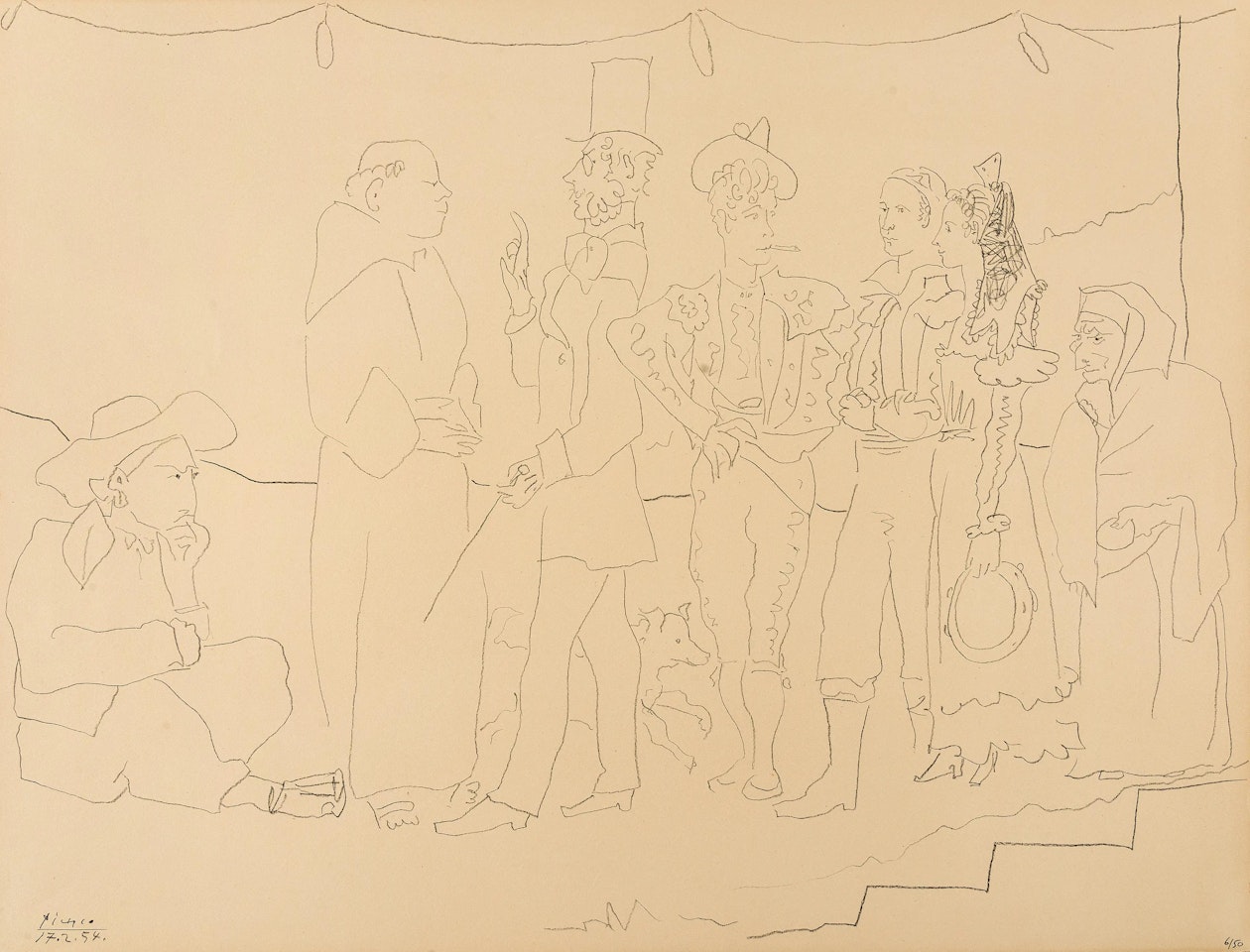 Troupe d"Acteurs (Bloch 754) by Pablo Picasso