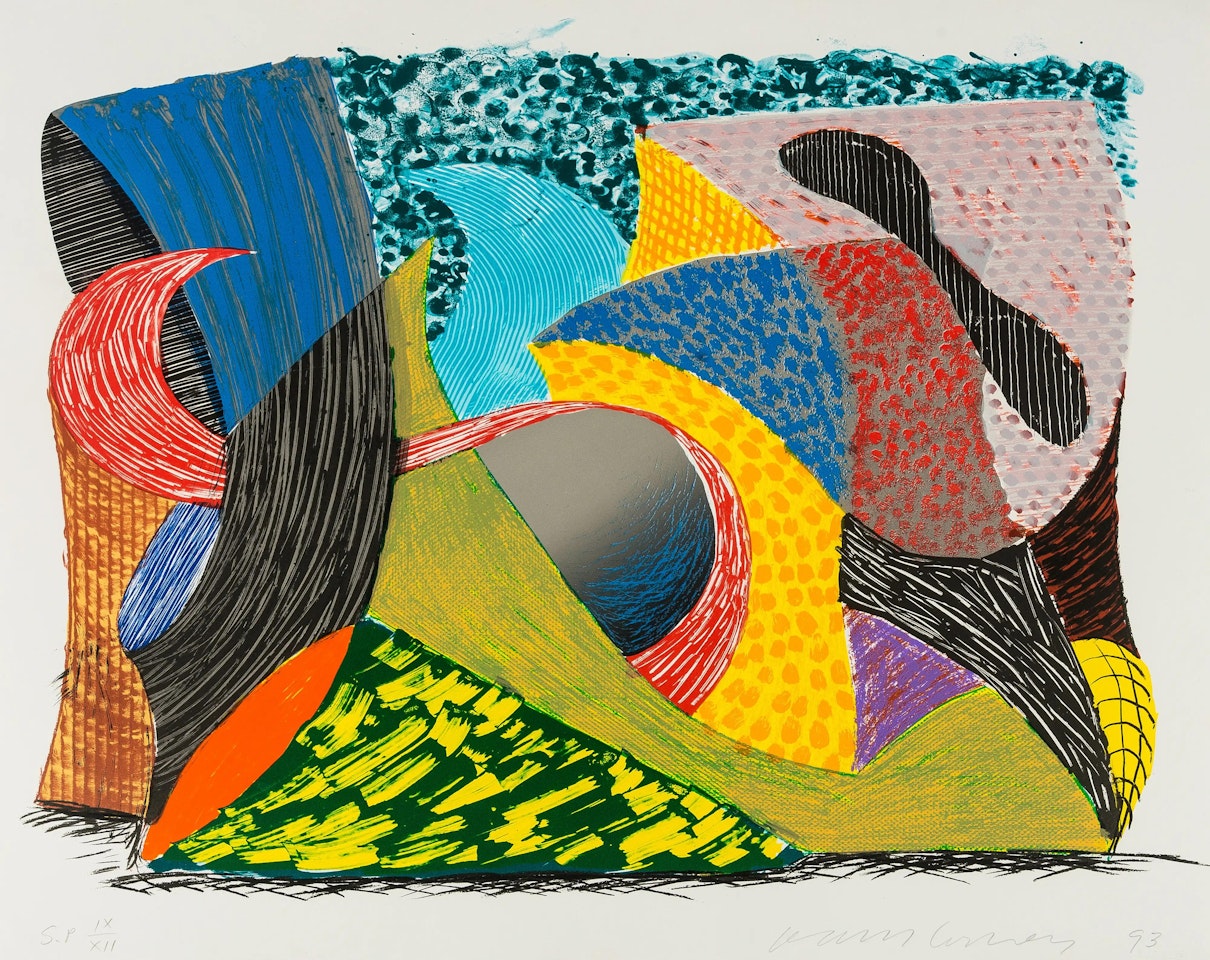 Going Out, from Some New Prints (Tokyo 336) by David Hockney