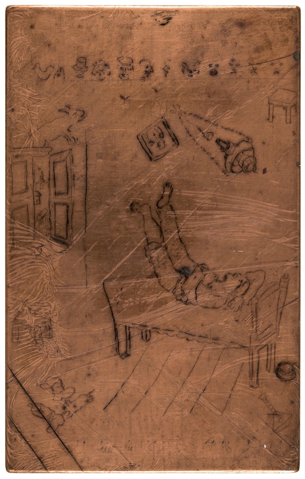 Sloth pl. I & II, from Les Sept Péchés Capitaux(Kornfeld 60 & 61, See Cramer 7) by Marc Chagall