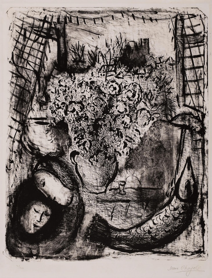 Paysage, 2ème état (Mourlot 154) by Marc Chagall