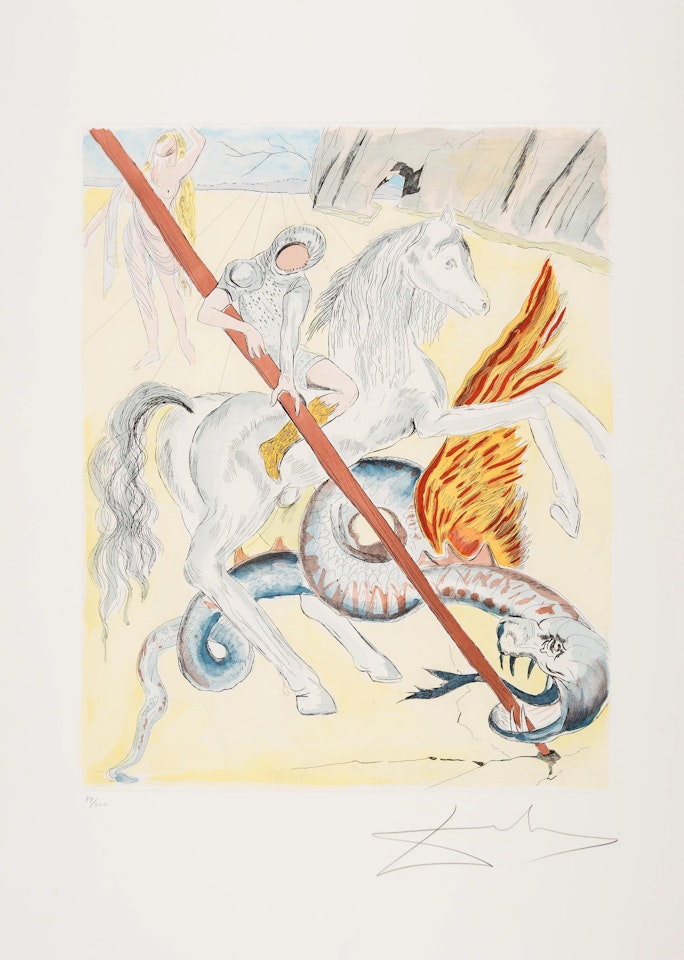 St. George and the Dragon (Field 78-1) by Salvador Dali