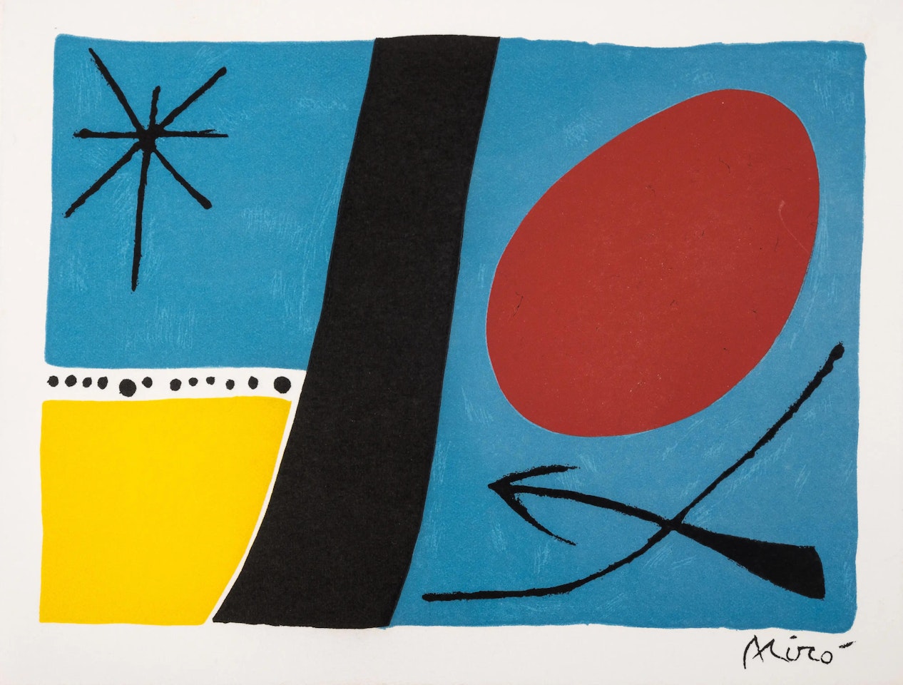 Voeux pour 1971 de l"Imprimerie Fequest-Baudier (Dupin 550) by Joan Miró