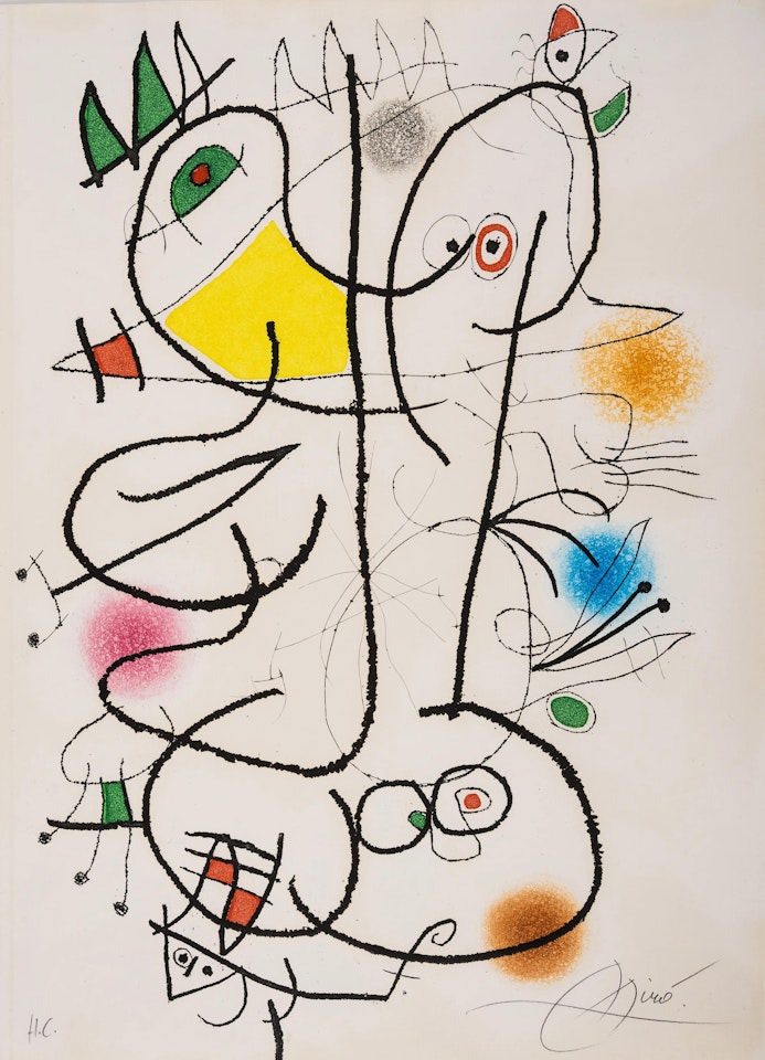 Untitled, from Le Miroir de L"Homme par les Bêtes (Dupin 567; Cramer 125) by Joan Miró