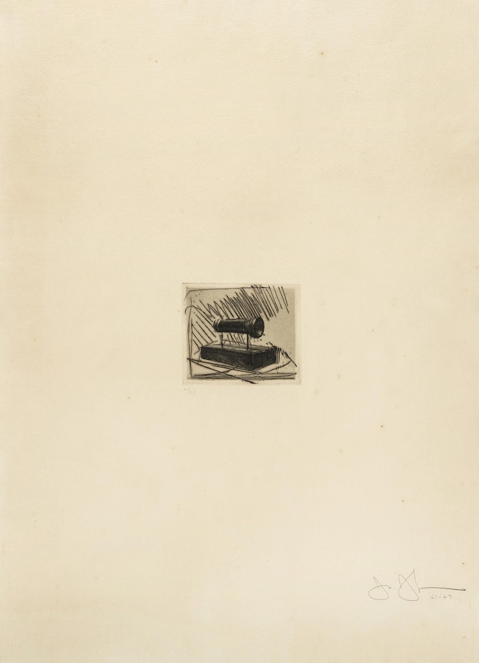 Small Flashlight, from 1st Etchings, 2nd State (ULAE 58) by Jasper Johns