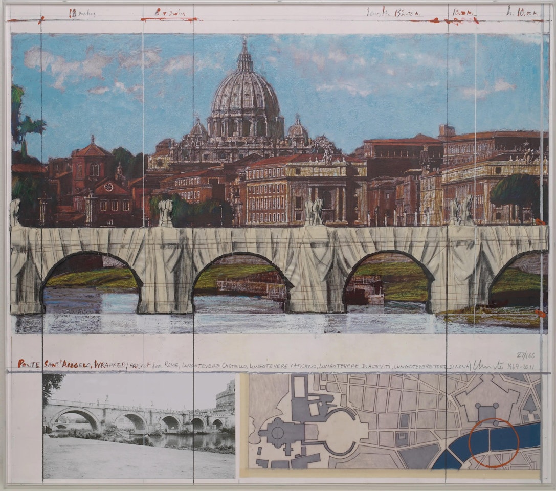 Ponte Sant"Angelo, Wrapped, Project for Rome (Schellmann 205) by Christo