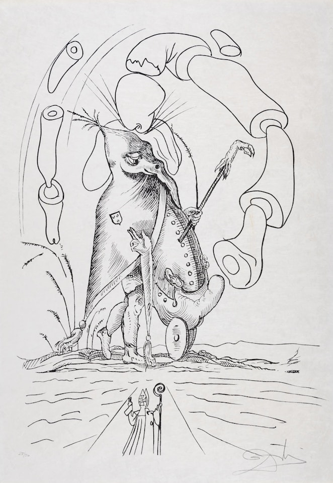 From Les Songes Drôlatiques de Pantagruel (Field 73-7P; ML1406d) by Salvador Dali