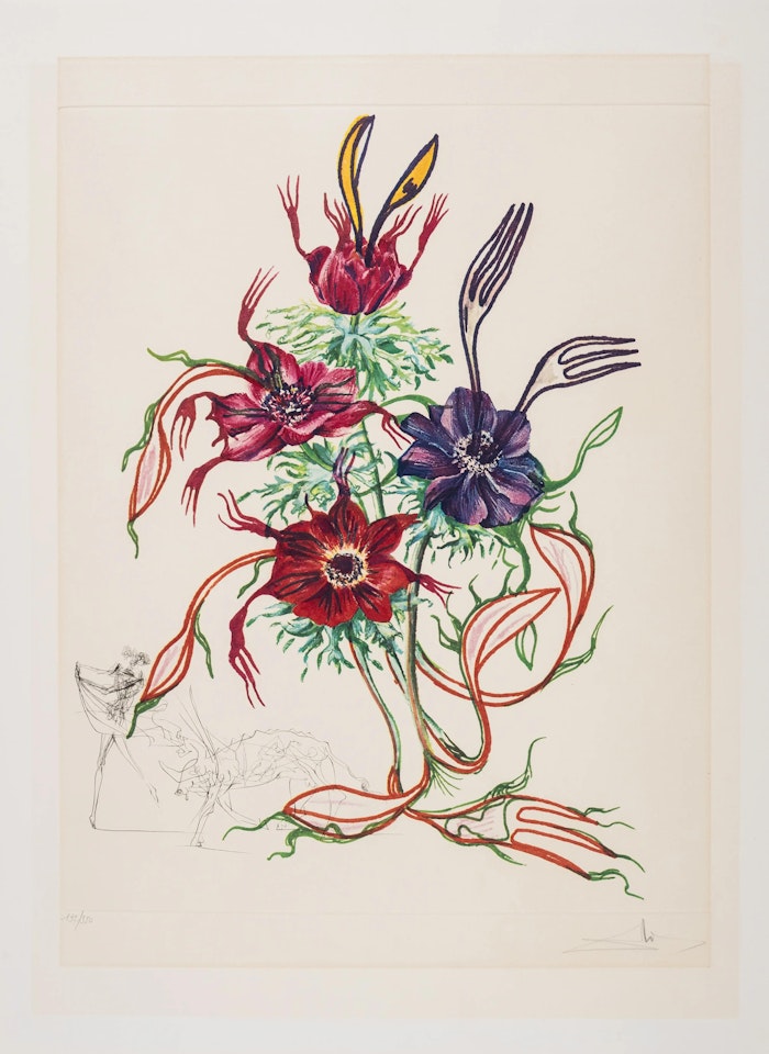 Anemone per anti pasti, from Surrealistic Flowers (Field 72-7A; M&L 551) by Salvador Dali