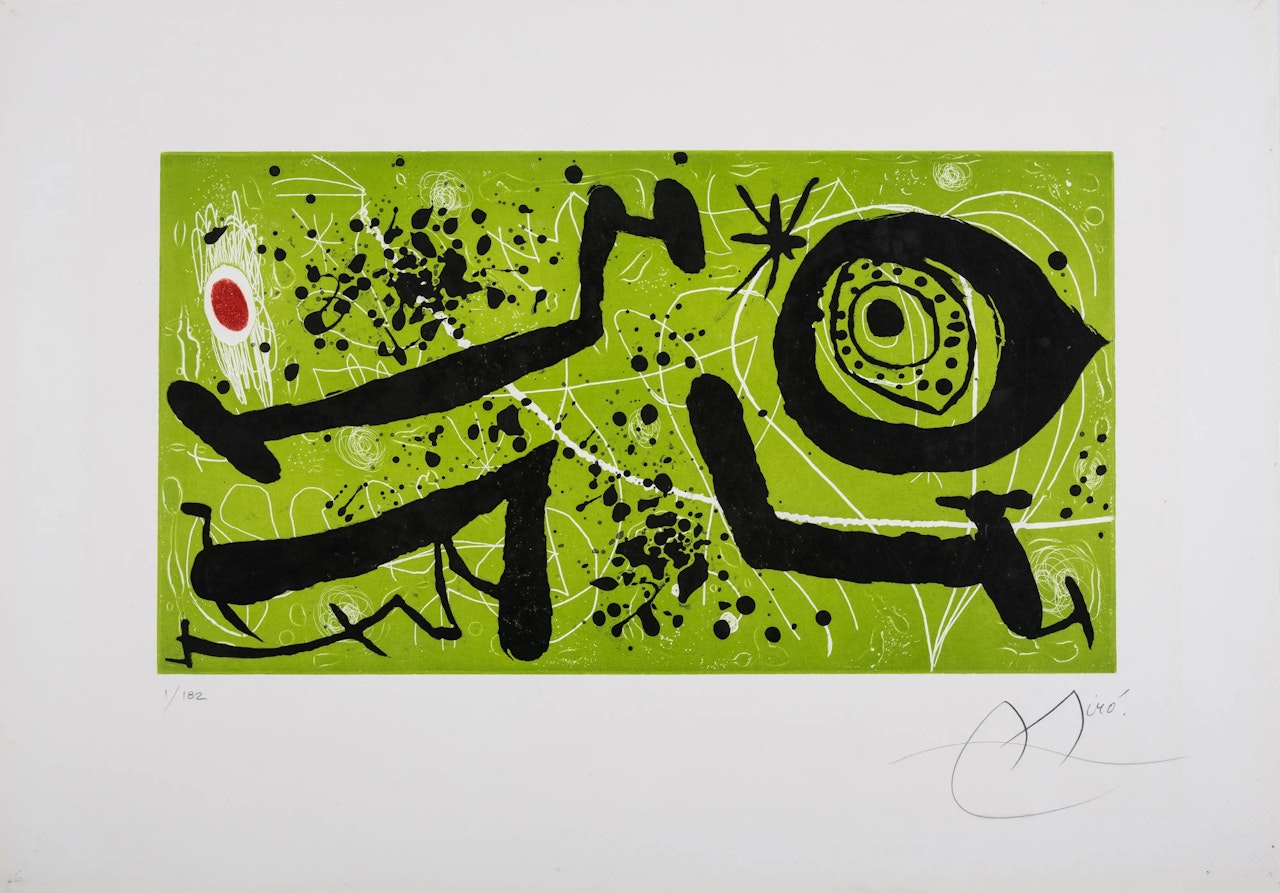 From Picasso i Els Reventos (Dupin 588; Cramer bk.176) by Joan Miró