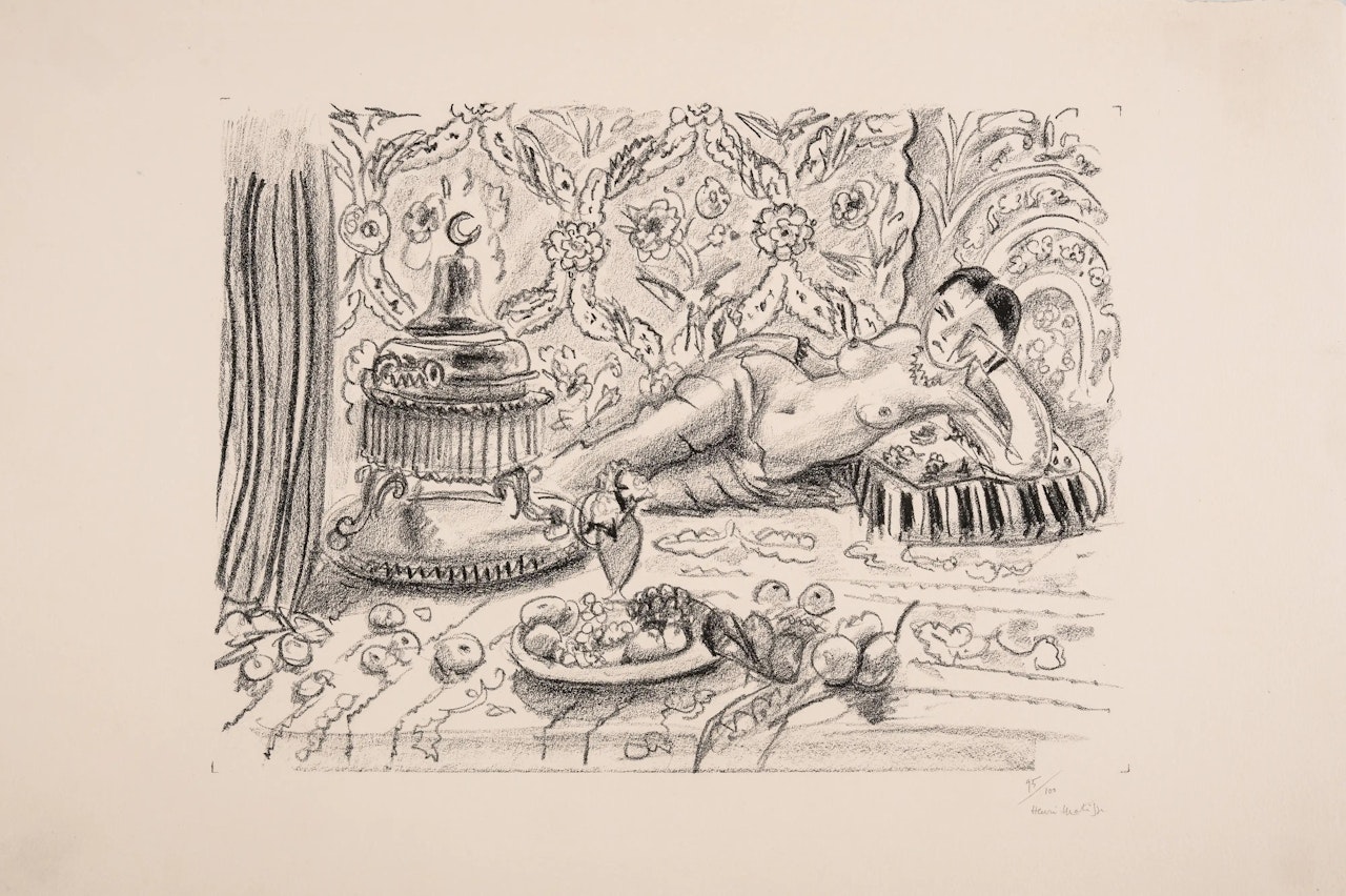 Odalisque, brasero et coupe de fruits (Duthuit 504) by Henri Matisse