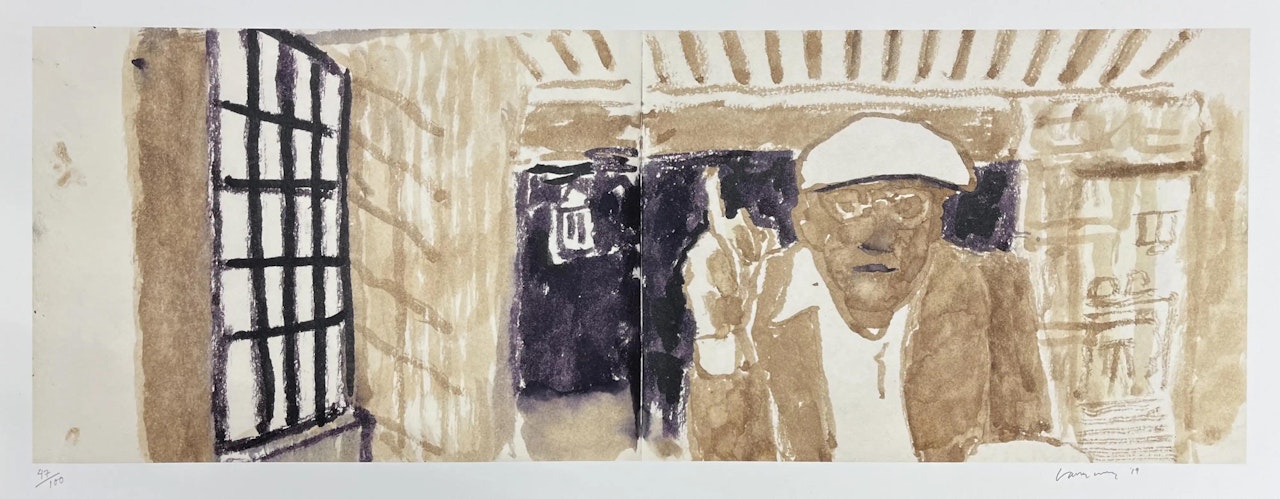 Self-Portrait In My Living Room by David Hockney