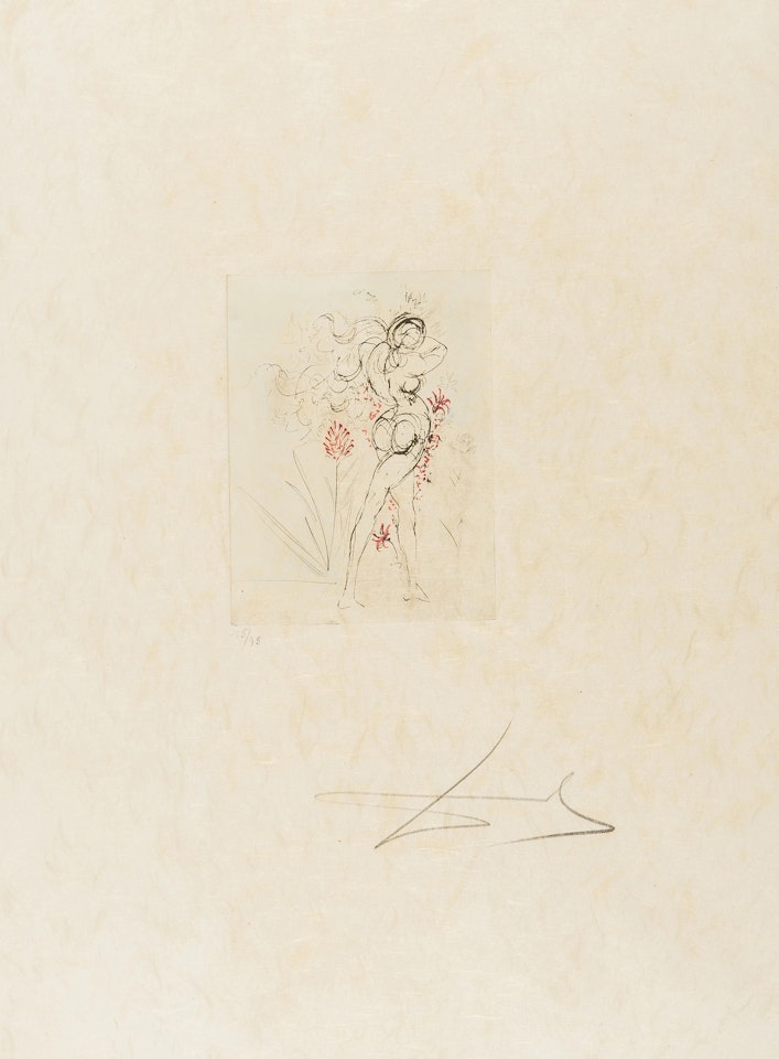 Vignette, from "Petits nus" from Apollinaire (Field 72-4; see M&L 201) by Salvador Dali