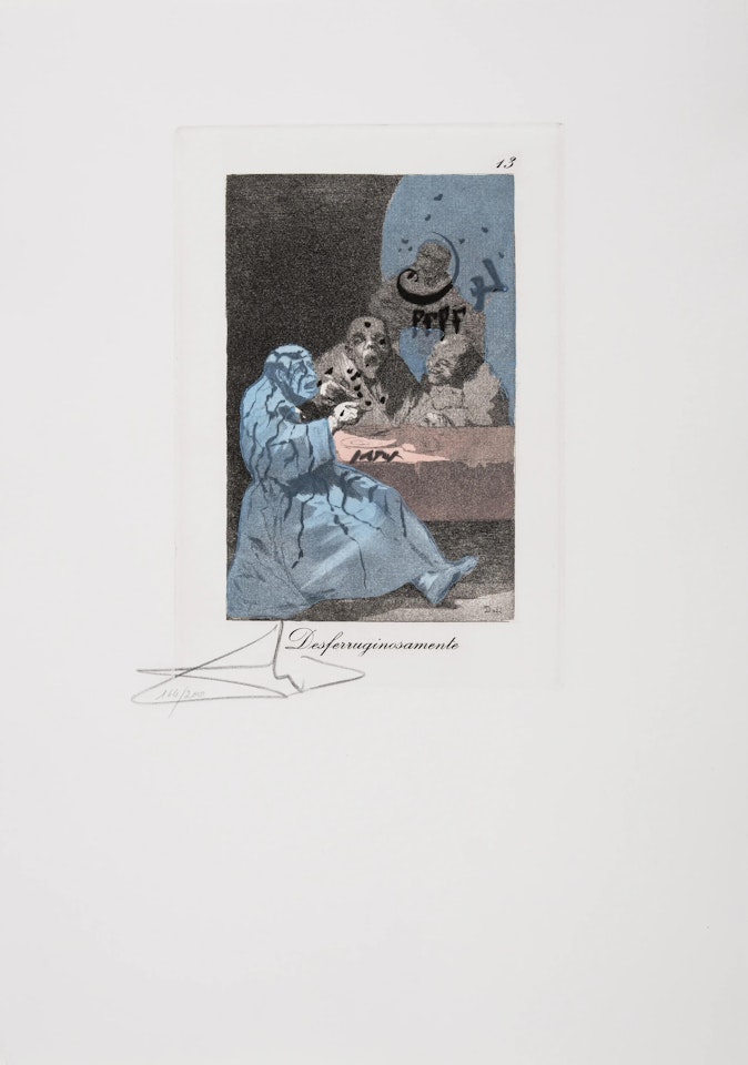 Plate 13, from Les Caprices de Goya (Field 77-3-68; M&L 860) by Salvador Dali