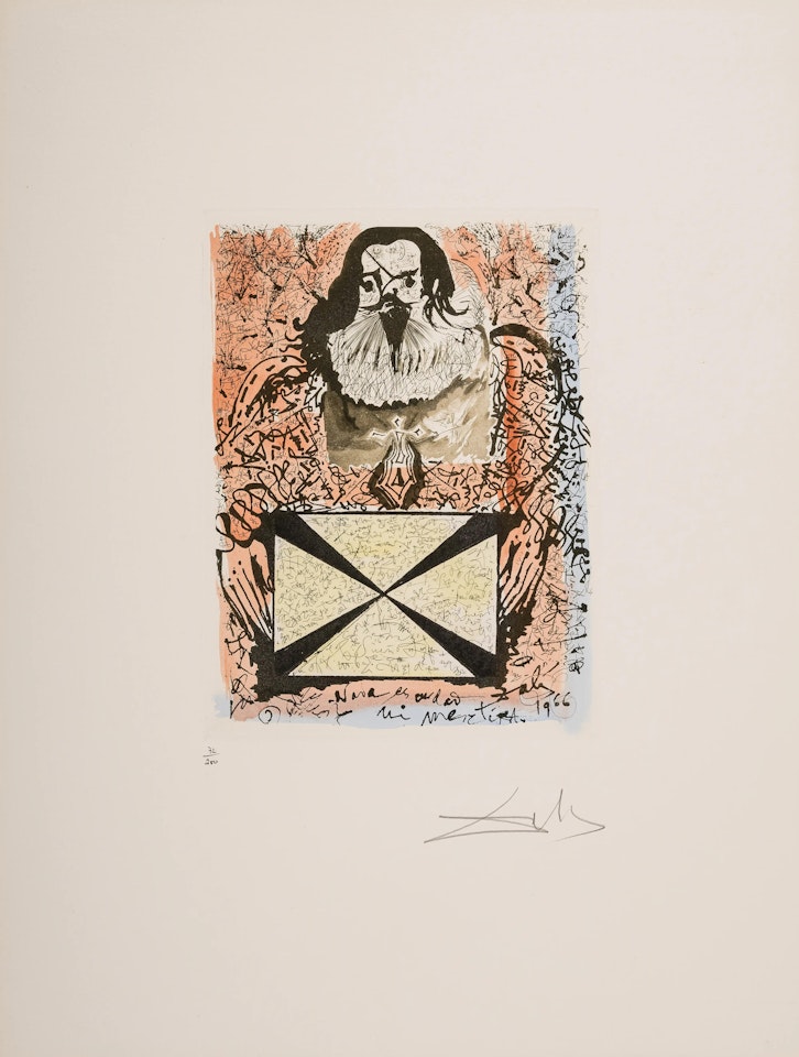 Portait aux Signatures, from Calderón (Field 73-1N; Michler & Löpsinger 525) by Salvador Dali