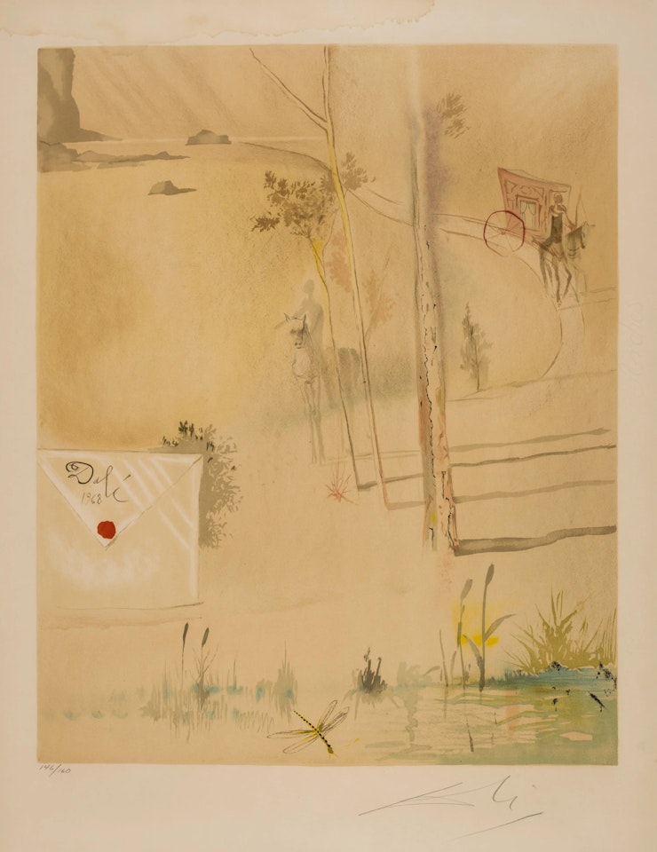 The Arrival of Dumont, from The Marquis de Sade (Field 69-1-I; M&L 1244a) by Salvador Dali