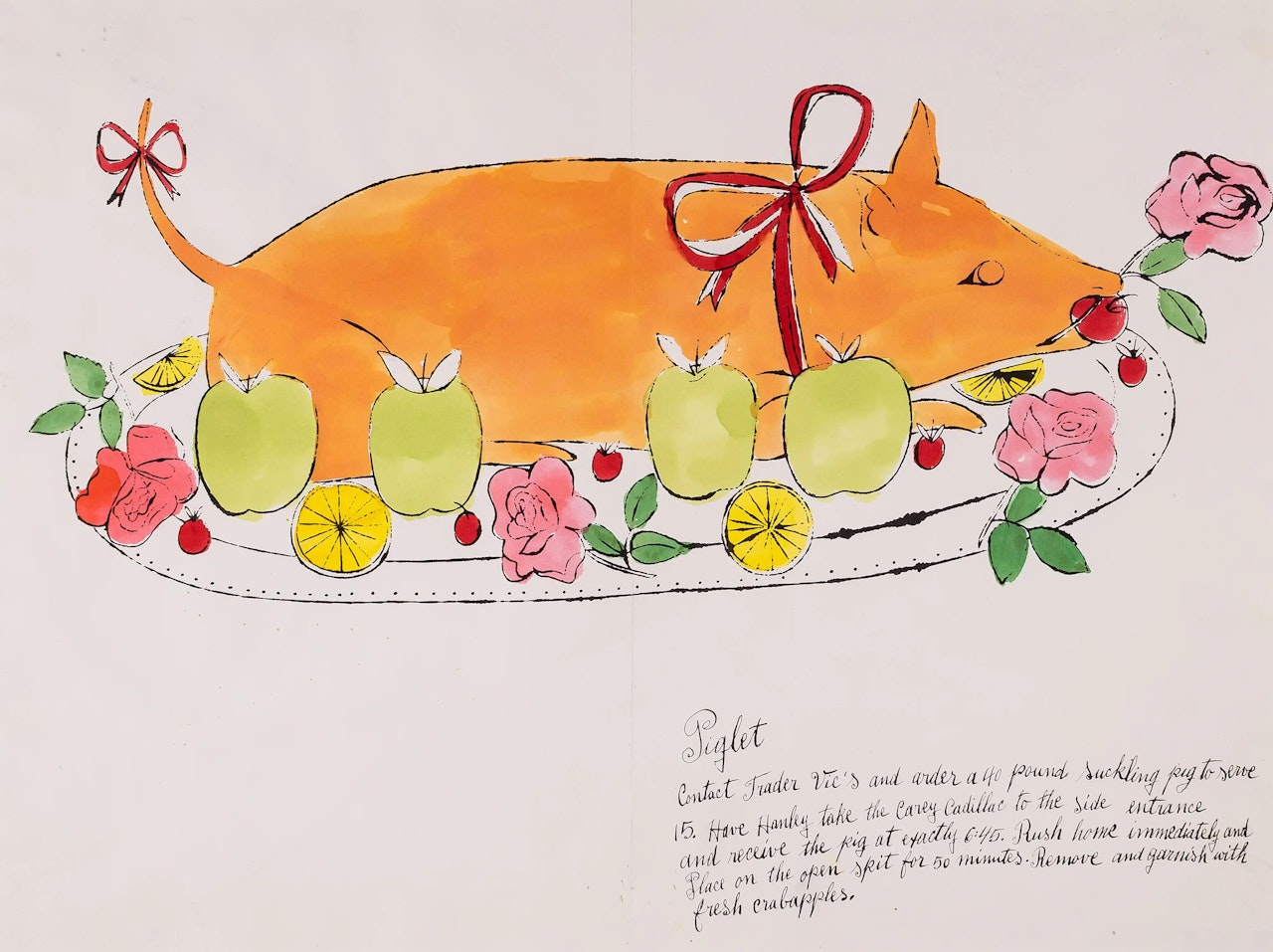 Piglet, from Wild Raspberries (see Feldman & Schellmann IV.134.A) by Andy Warhol