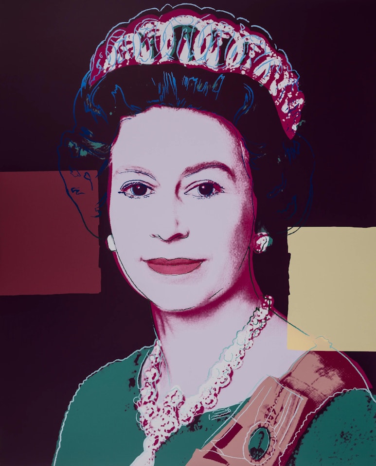 Queen Elizabeth II of the United Kingdom 335 (Green) (Diamond Dust), from Reigning Queens (Sunday B. Morning) by After Andy Warhol