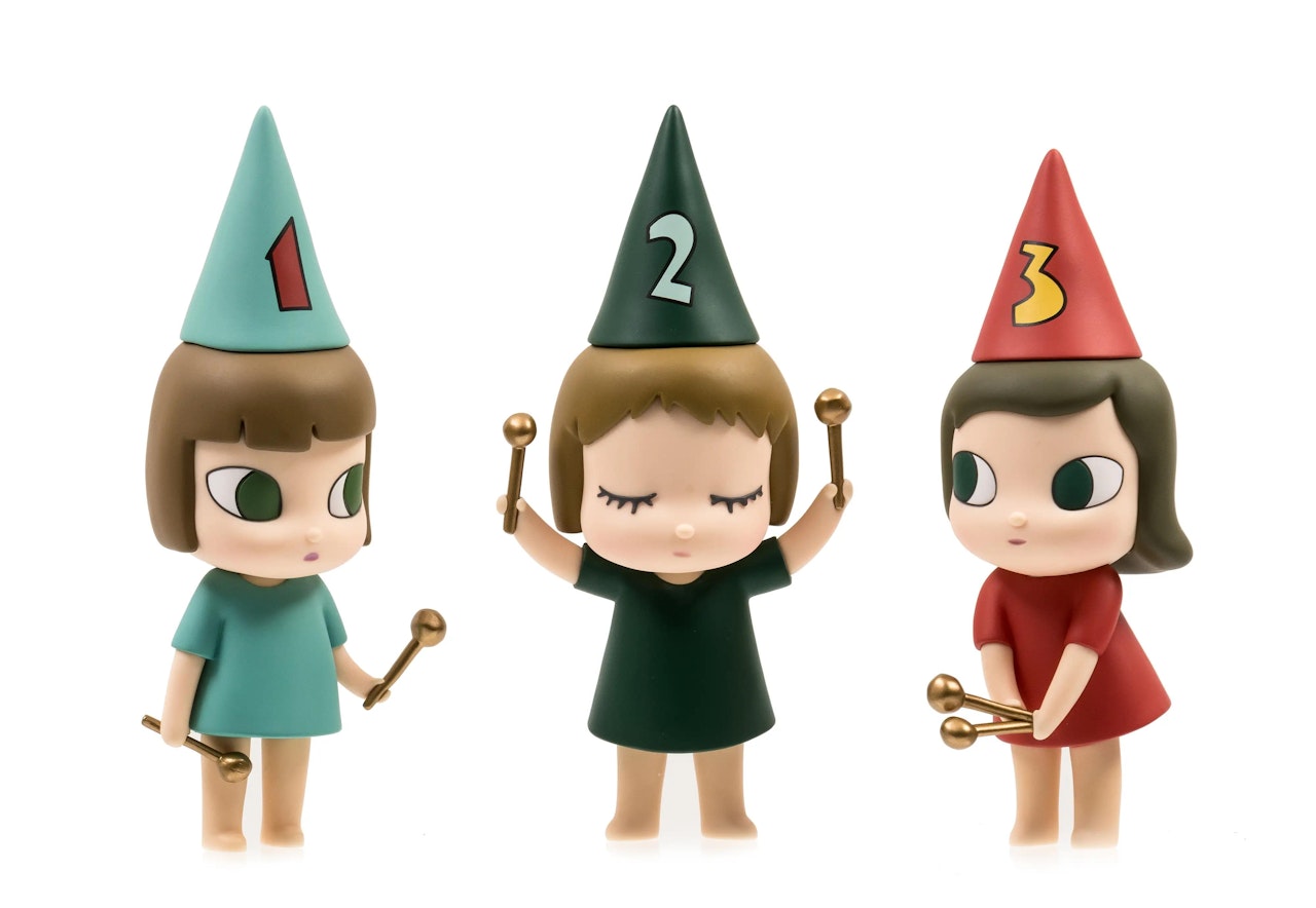 Three Drumming Girls by Yoshitomo Nara