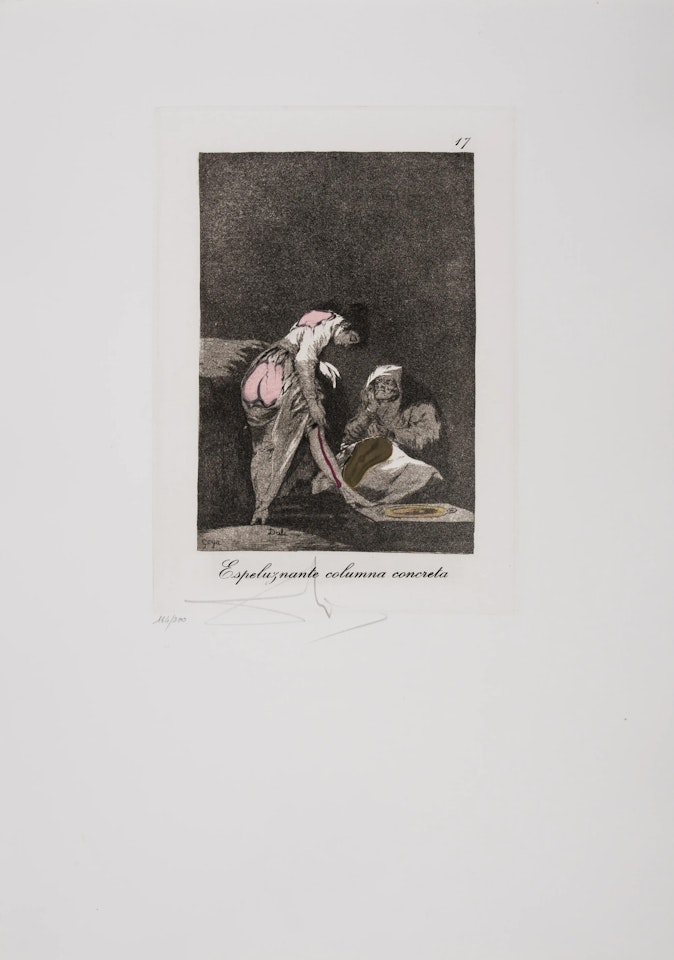 Plate 17, from Les Caprices de Goya (Field 77-3-64; M&L 864) by Salvador Dali