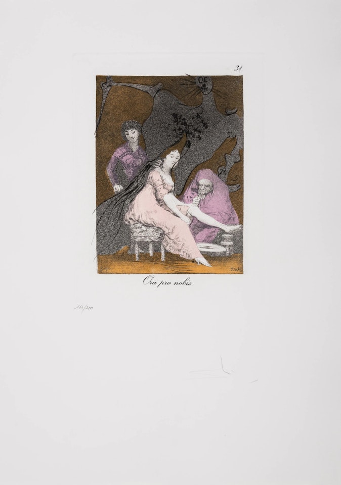 Plate 31, from Les Caprices de Goya (Field 77-3-51; M&L 878) by Salvador Dali