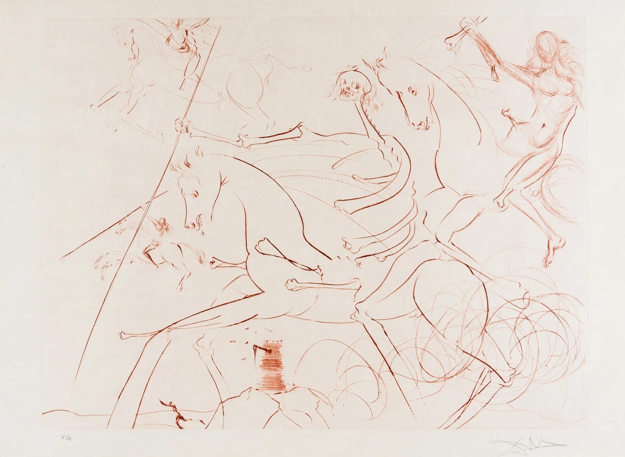 Apocalyptic Rider (Field 74-18) by Salvador Dali