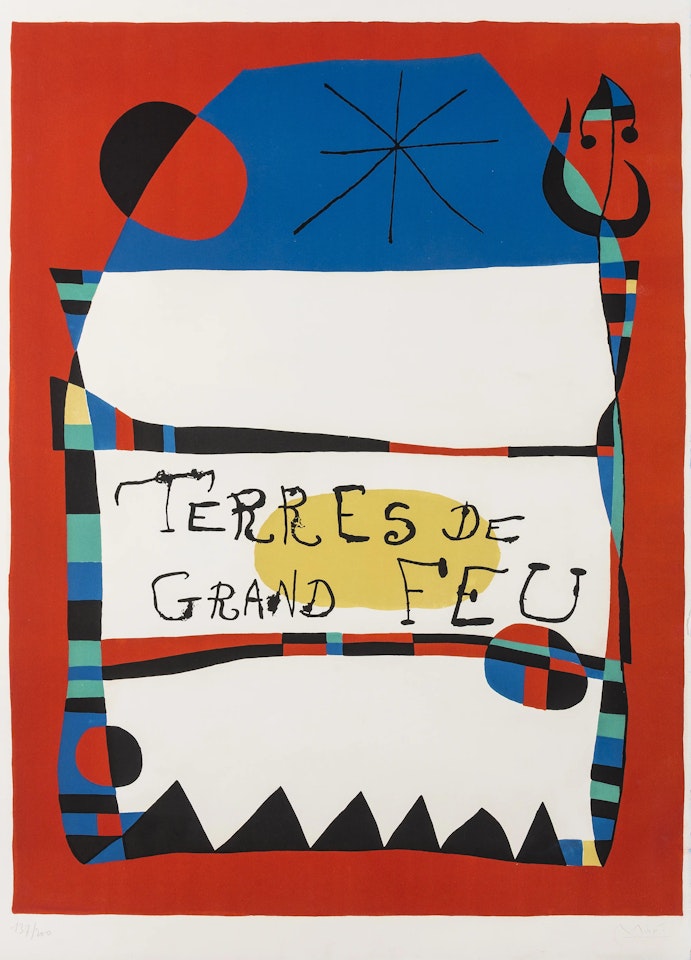 Terres de Grand Feu Exhibition (Picazo 7) by Joan Miró