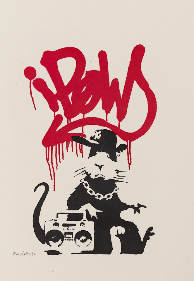 Gangsta Rat (Signed) by Banksy