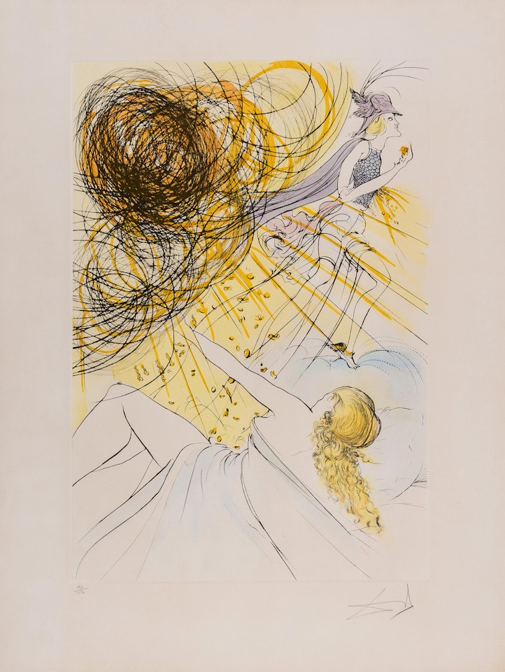 Hommage a Mercure (Field 73-15) by Salvador Dali