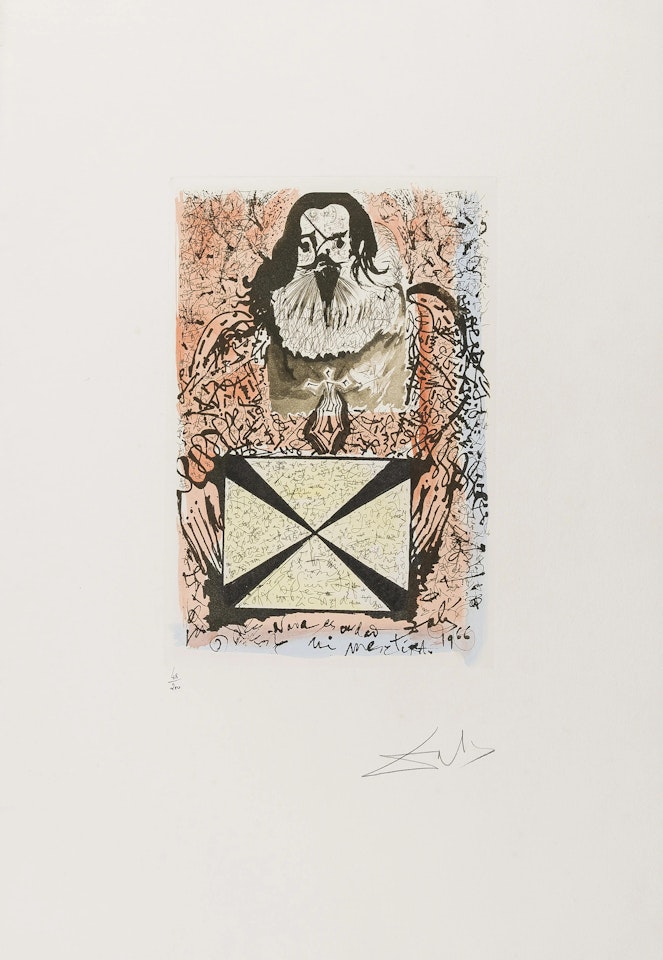 Portrait aux Signatures (Field 73-1-N) by Salvador Dali