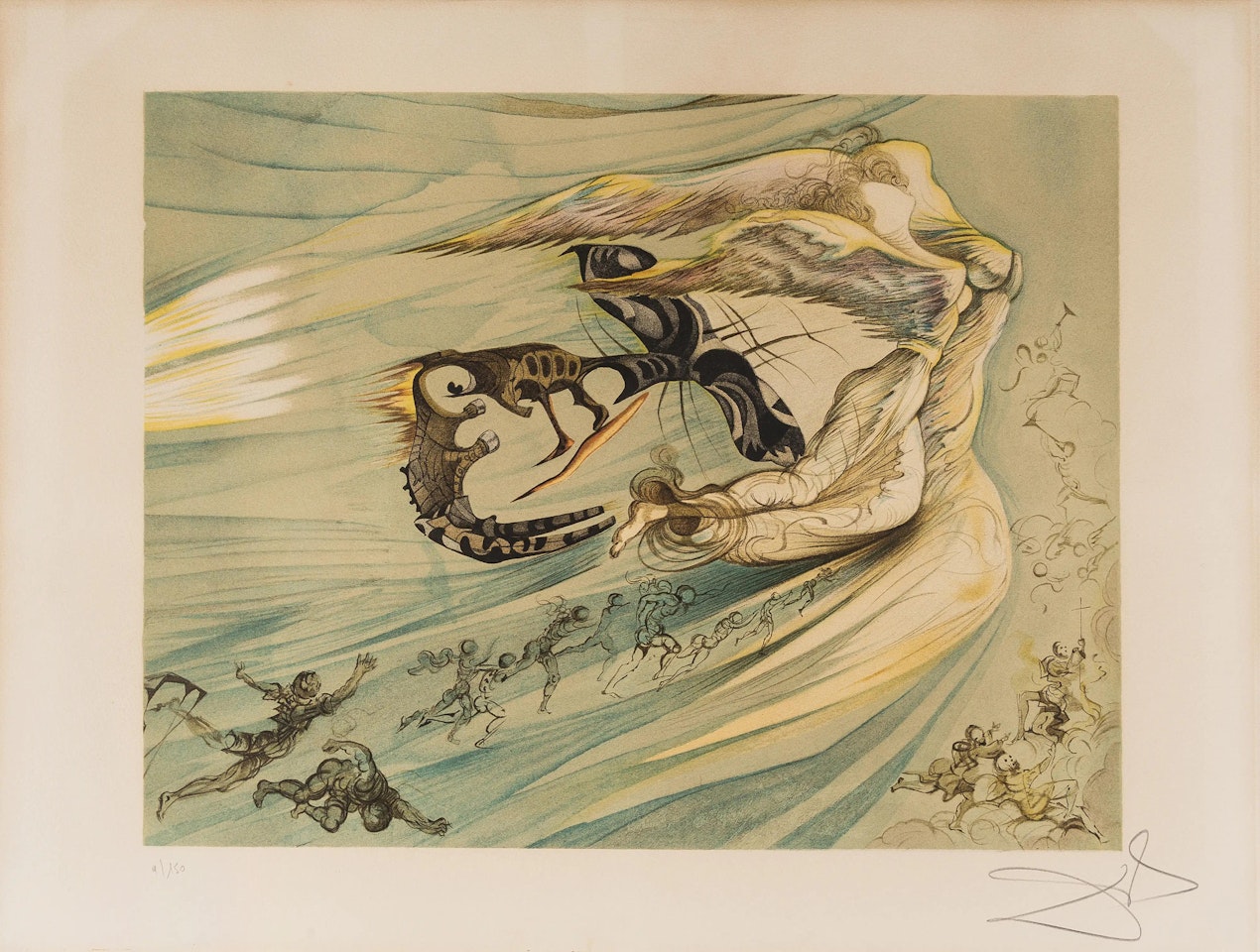 Anamorphose de Lincoln (Not in M&L or F) by Salvador Dali
