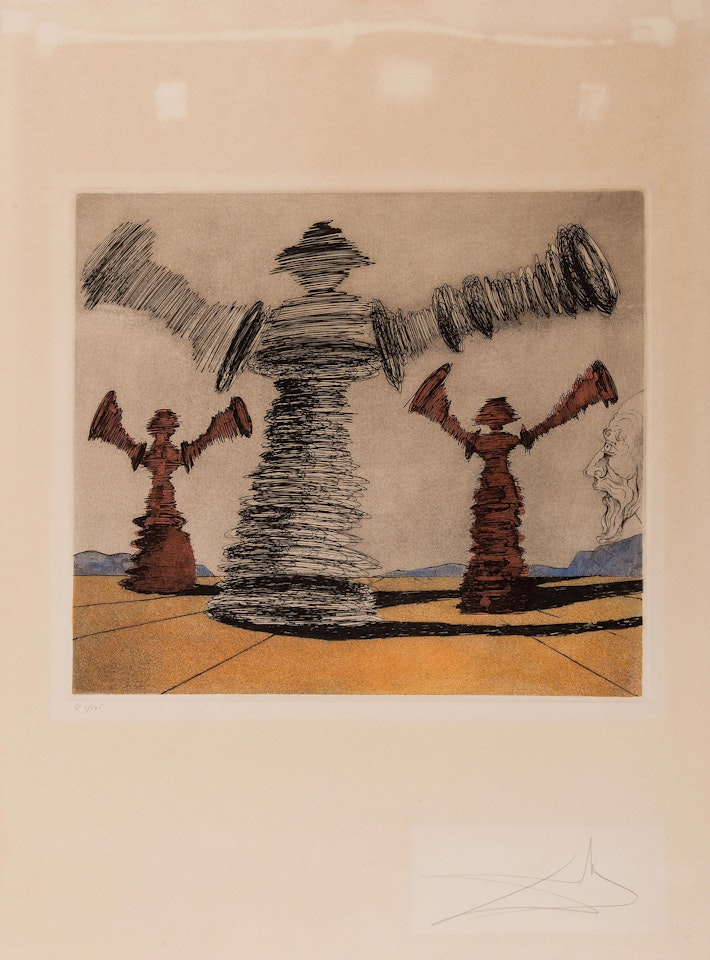 The Spinning Man (Field 80-1-D) by Salvador Dali