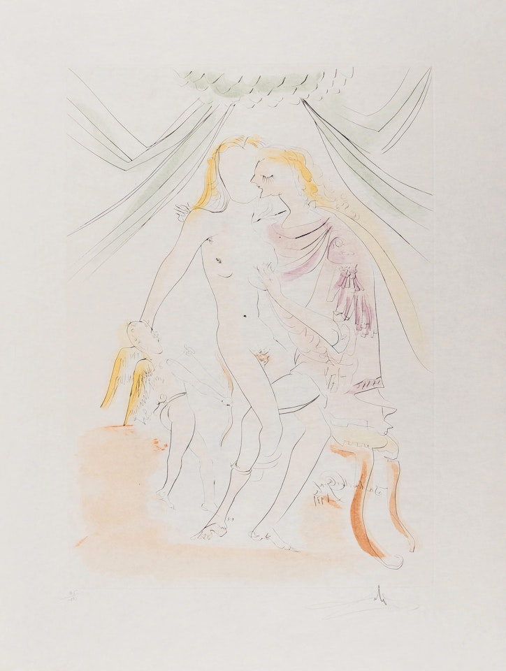 Venus Mars and Cupid (Michler & Löpsinger 487) by Salvador Dali