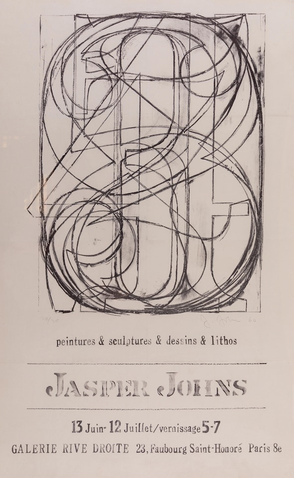 Jasper Johns: Peintures & Sculptures & Dessins & Lithos for Galerie Rive Droite by Jasper Johns
