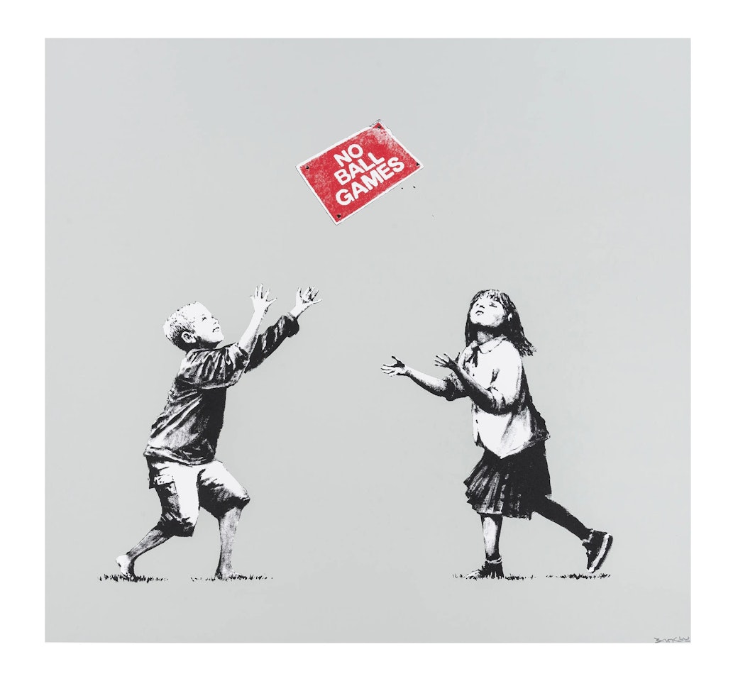 No Ball Games (Grey) (Signed) by Banksy
