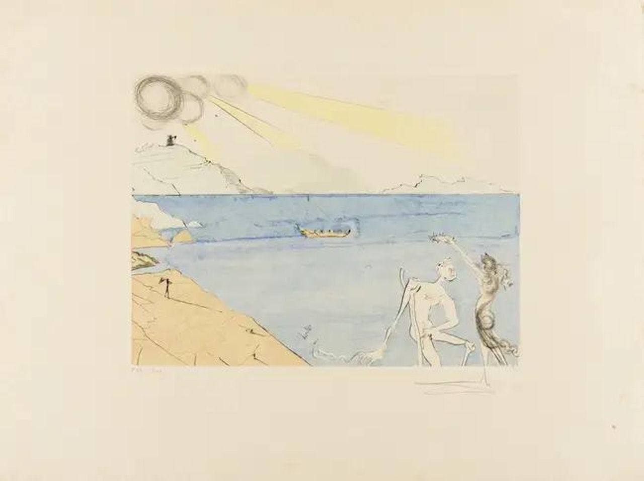 The Laurels of Happiness (Field 74-8D; M&L 665d) by Salvador Dali