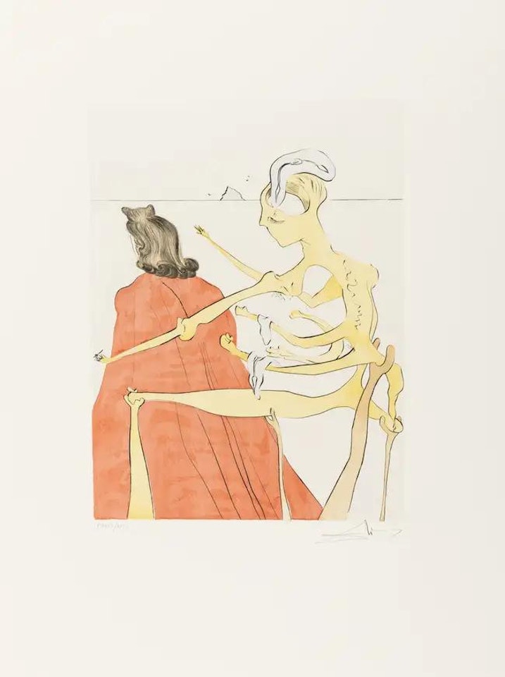 Gala"s Godly Back (Field 74-8B; M&L 669d) by Salvador Dali