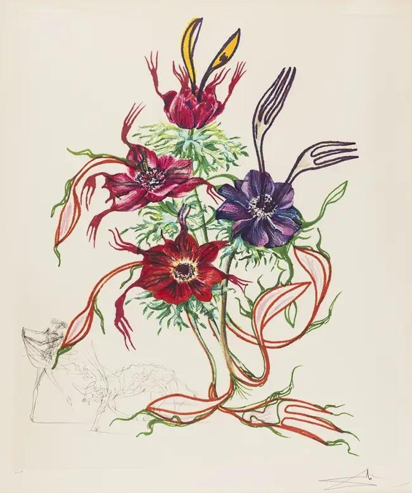 Anemone Tauramachie (Field 72-7-A; M&L 551) by Salvador Dali