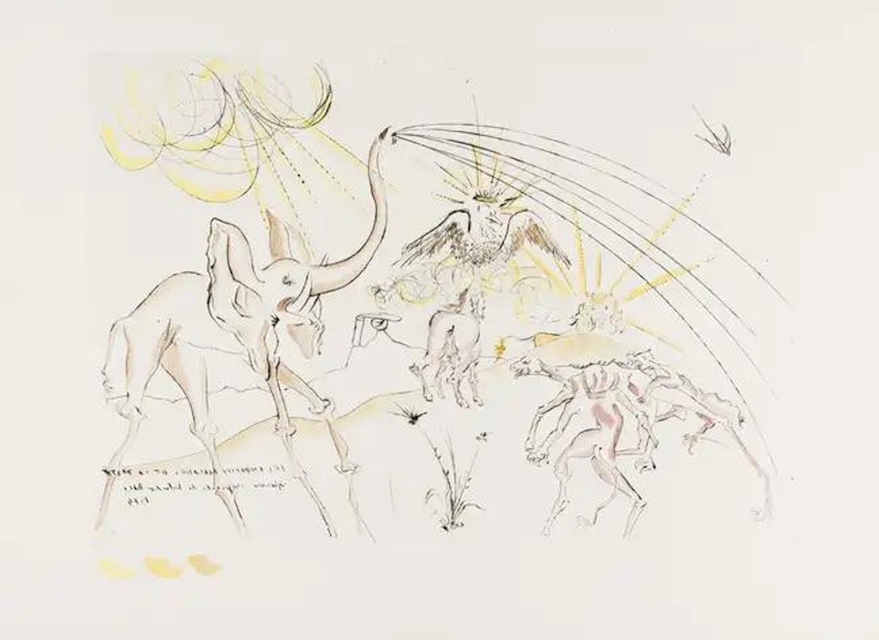 Les Animaux Malades de la Peste (Field 74-1D; M&L657c) by Salvador Dali
