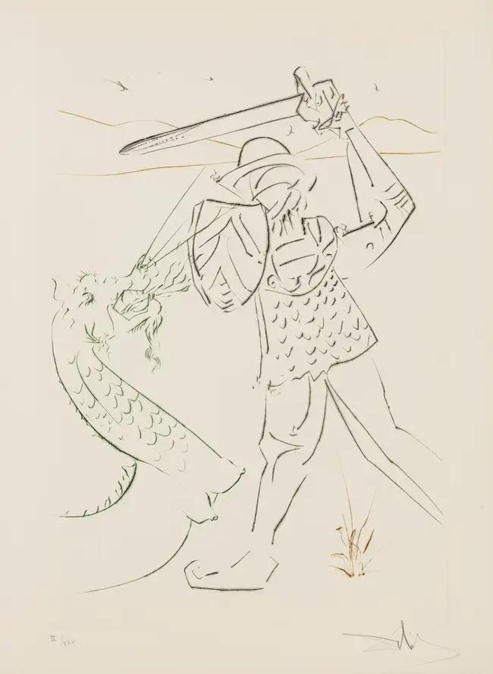 La quête du Graal (Field 75-9; M&L 778-789b) by Salvador Dali