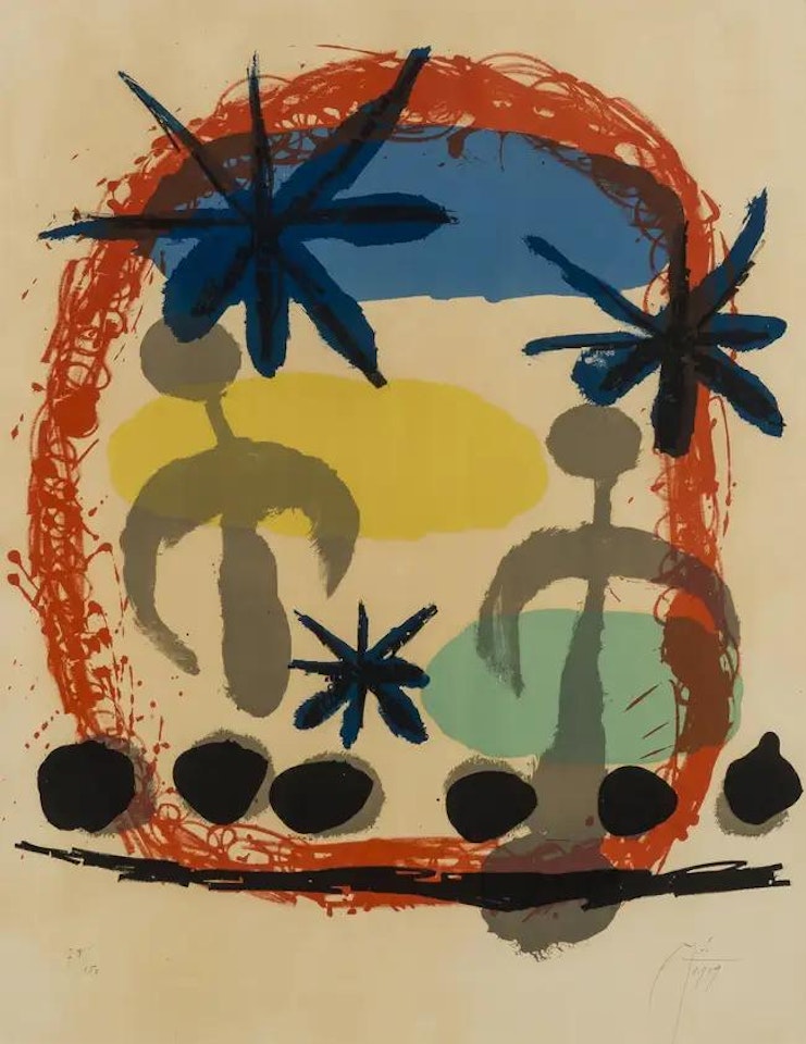 Affiche de l"exposition "Constellations" (Mourlot 191) by Joan Miró