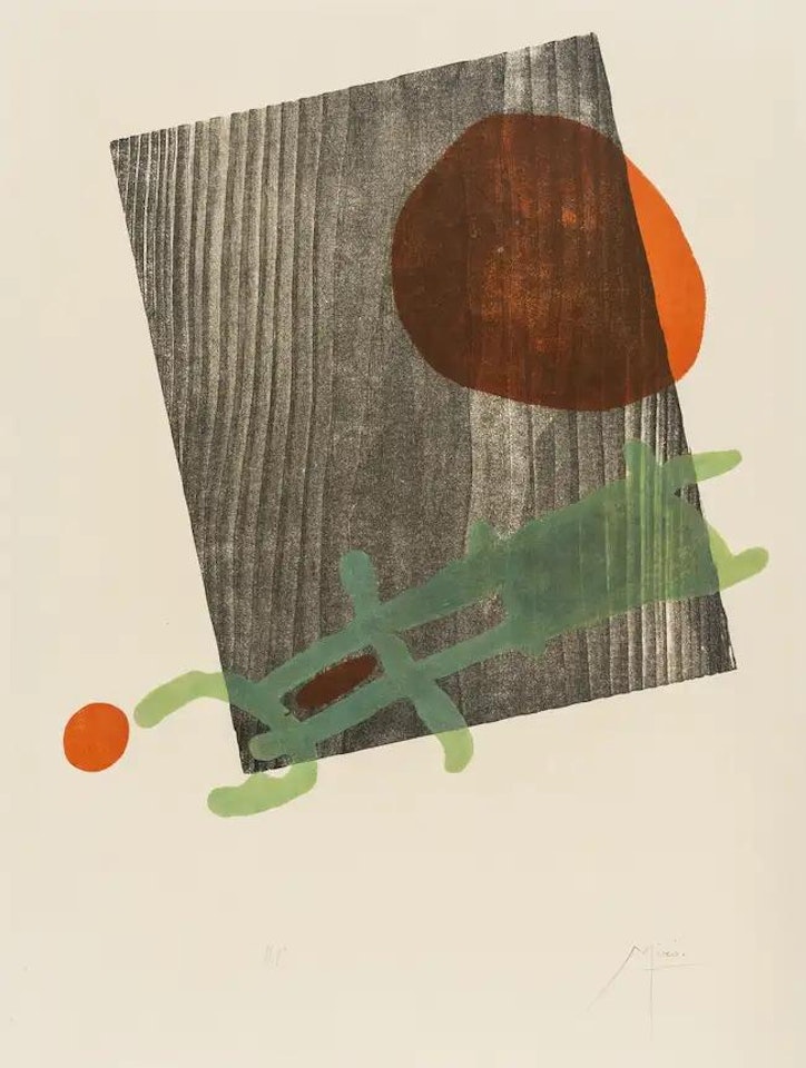 A poster for the exhibition "A tout epreuve" in the Galerie Berggruen, Paris (Dupin 235) by Joan Miró