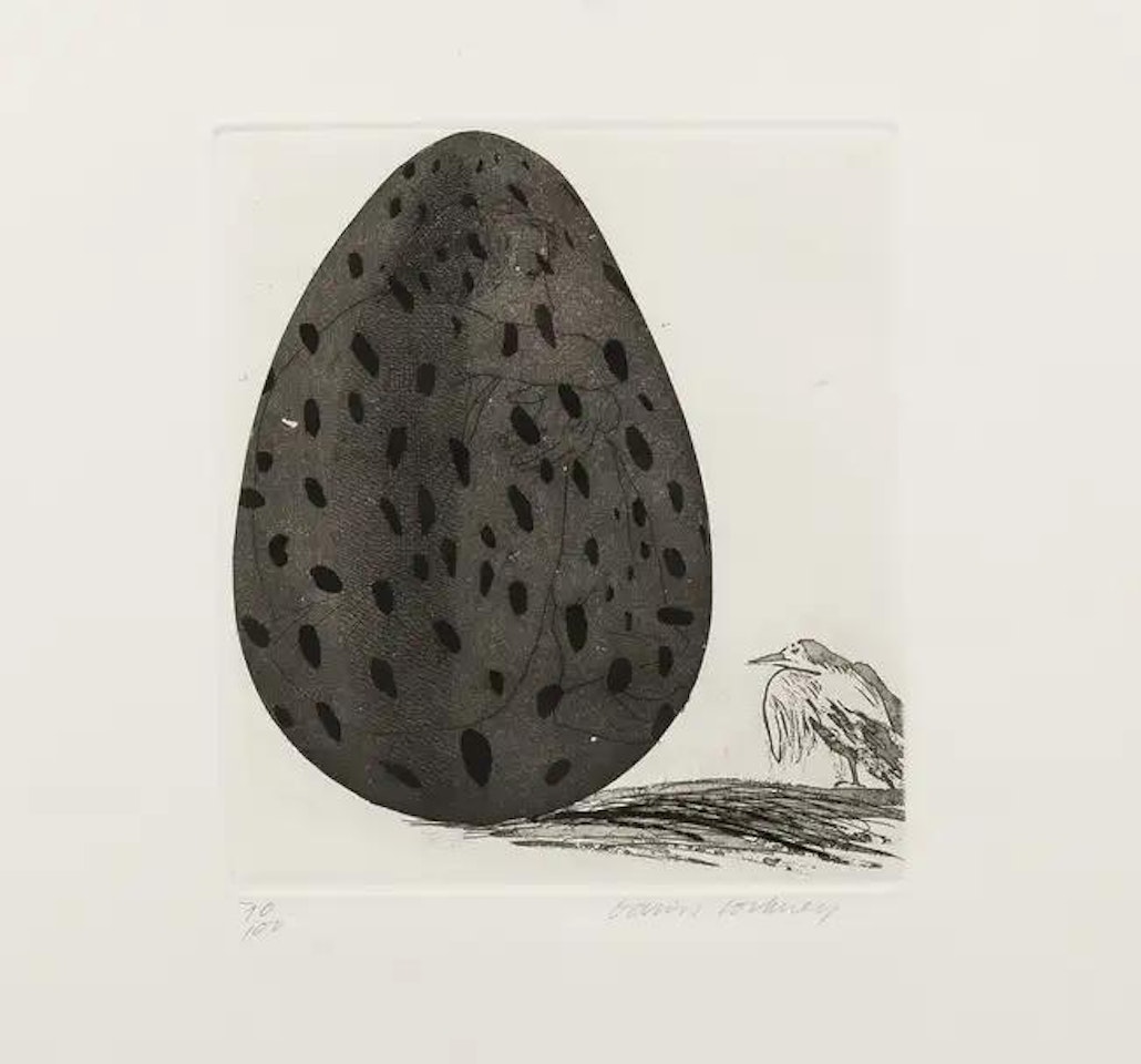 The boy Hidden in an Egg (Tokyo 69) by David Hockney
