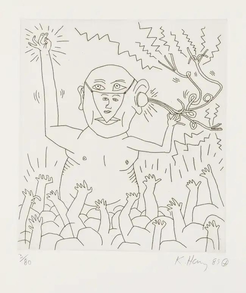 Untitled (From the Valley Suite) (see Littman p.136-141) by Keith Haring