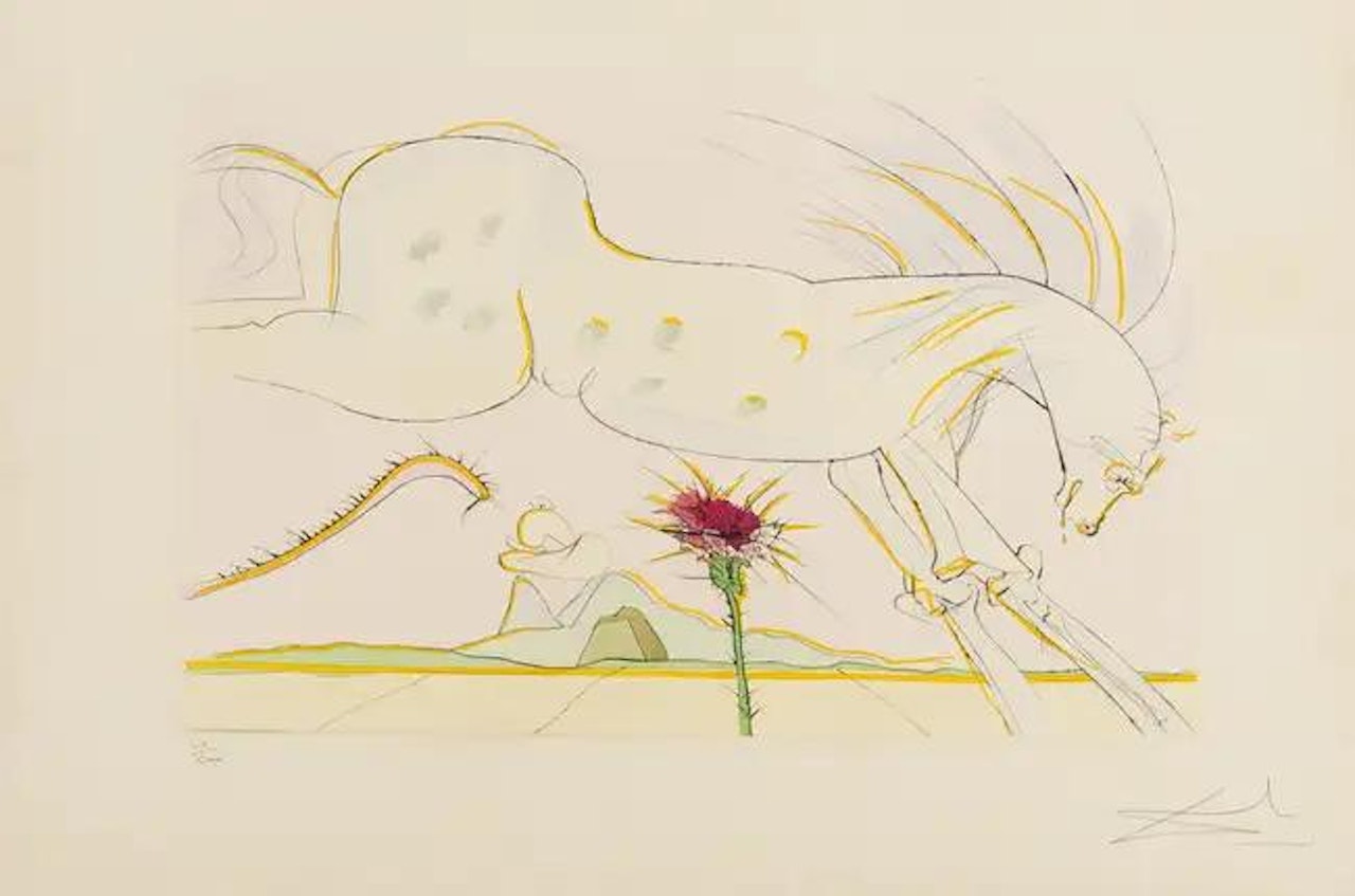 The Horse and The Wolf (Field 74-1-L; M&L 658a) by Salvador Dali