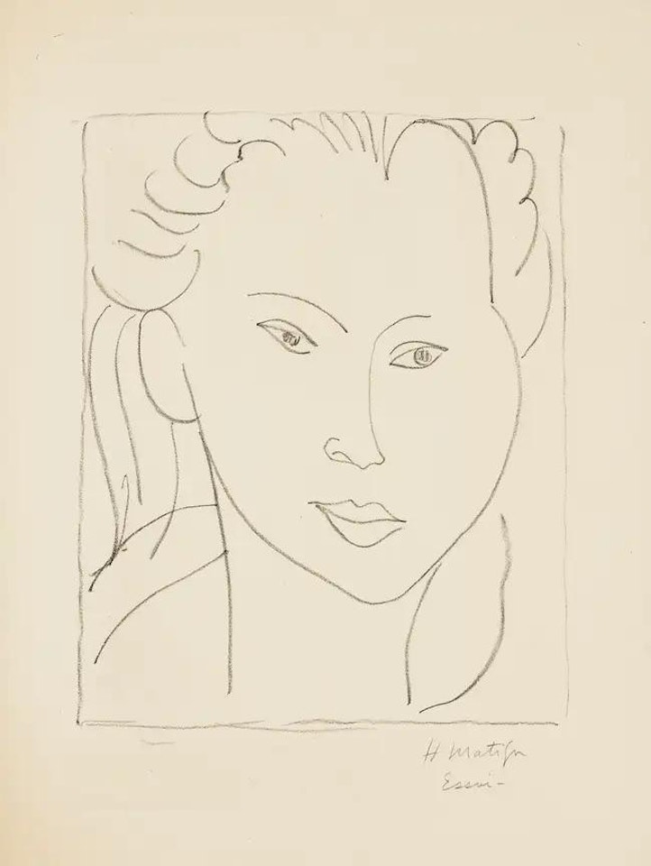Tête de Femme de Face (See Duthuit Books 37, p.296) by Henri Matisse