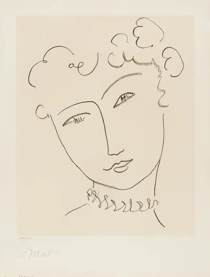 La Pompadour: Plate I (Duthuit 664) by Henri Matisse