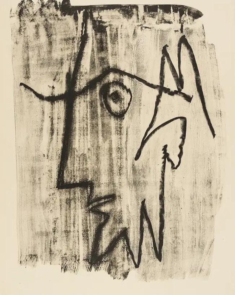 Profile of Bearded Man Looking to the Left (Mourlot 397) by Pablo Picasso